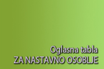 Oglasna tabla za nastavnike i saradnike